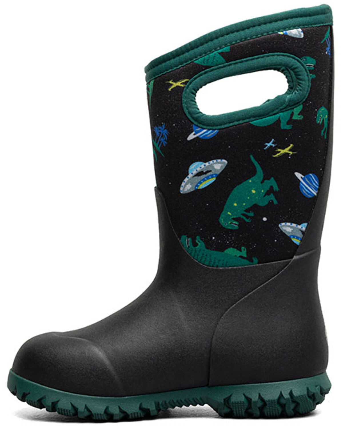 Image #3 - Bogs Boys' York Jurassic Dino Waterproof Boots - Round Toe, Black, hi-res