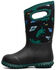 Image #3 - Bogs Boys' York Jurassic Dino Waterproof Boots - Round Toe, Black, hi-res