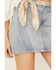 Image #2 - Rock & Roll Denim Women's Cowgirl Light Wash Pintuck Detail Denim Skirt, Blue, hi-res