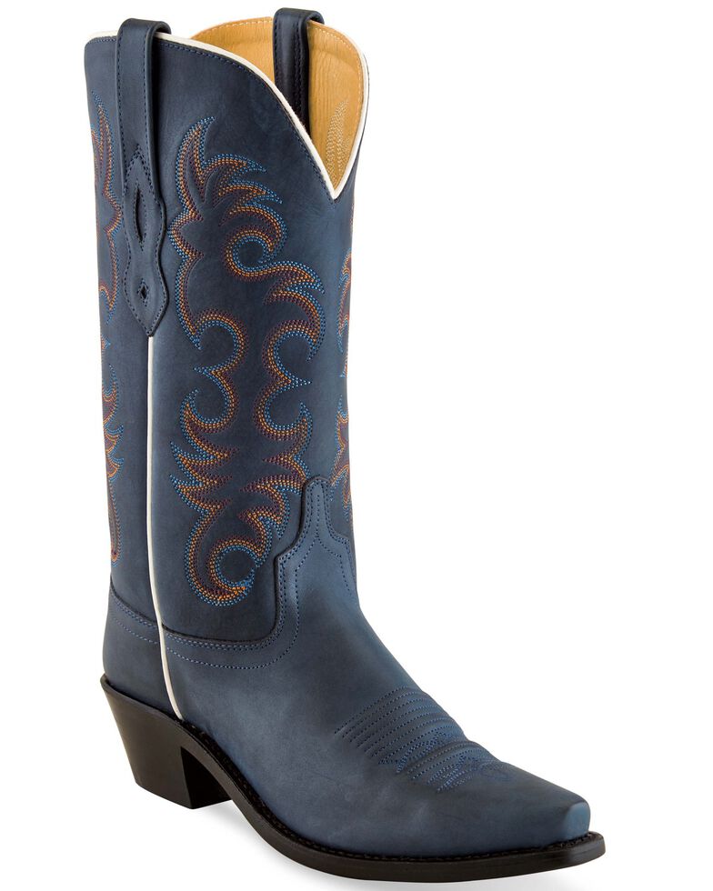 Old West Women's Demin Blue Western Boots - Snip Toe | Boot Barn