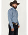 Image #2 - George Strait by Wrangler Men's Paisley Print Long Sleeve Button-Down Western Shirt, Blue, hi-res