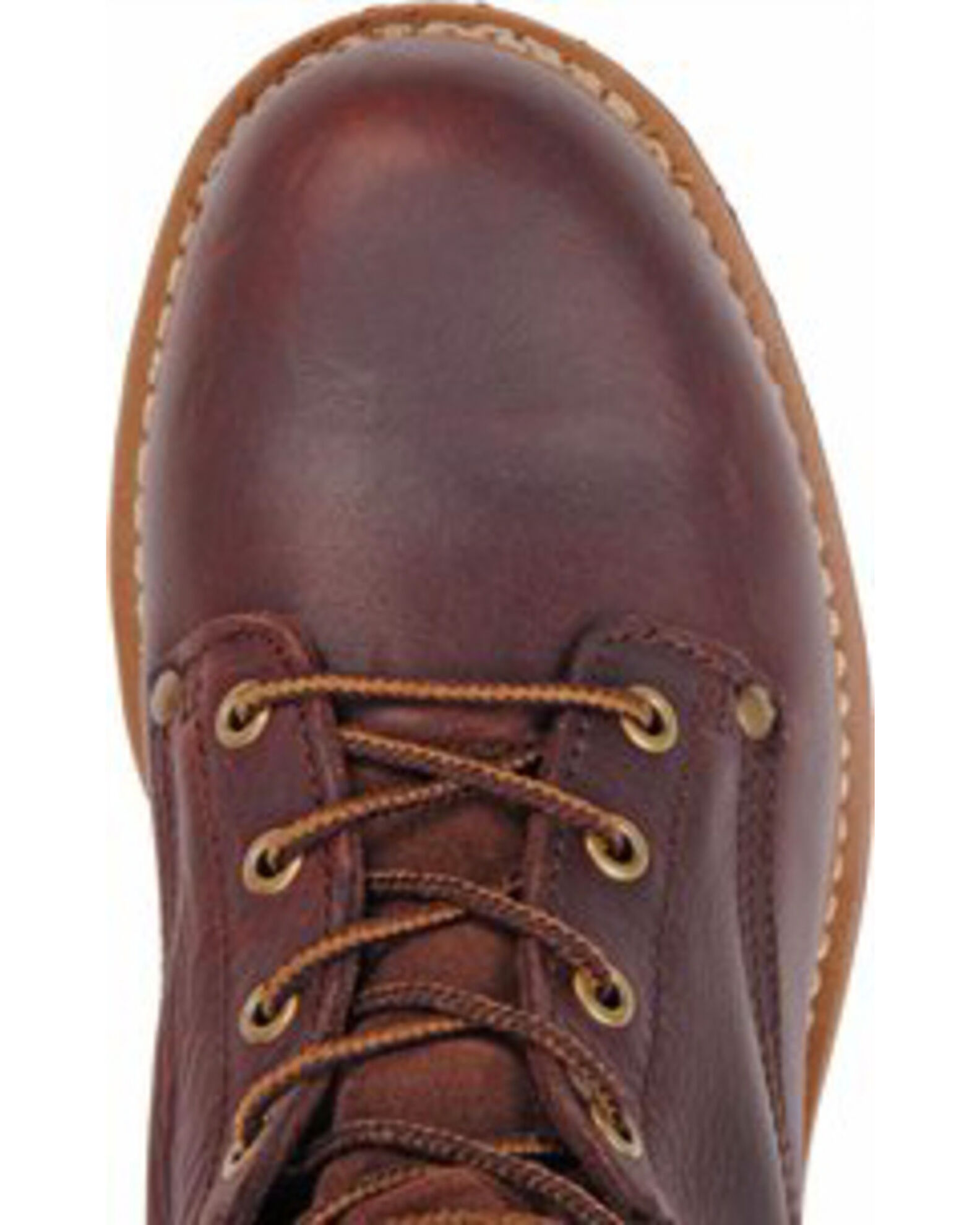Image #6 - Carolina Men's Logger 8" Steel Toe Work Boots, Brown, hi-res
