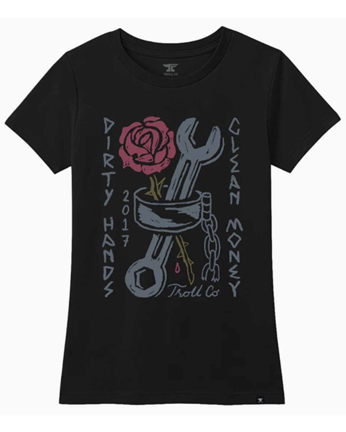Image #1 - Troll Co Women's DHCM Shackler Short Sleeve T-Shirt, Black, hi-res