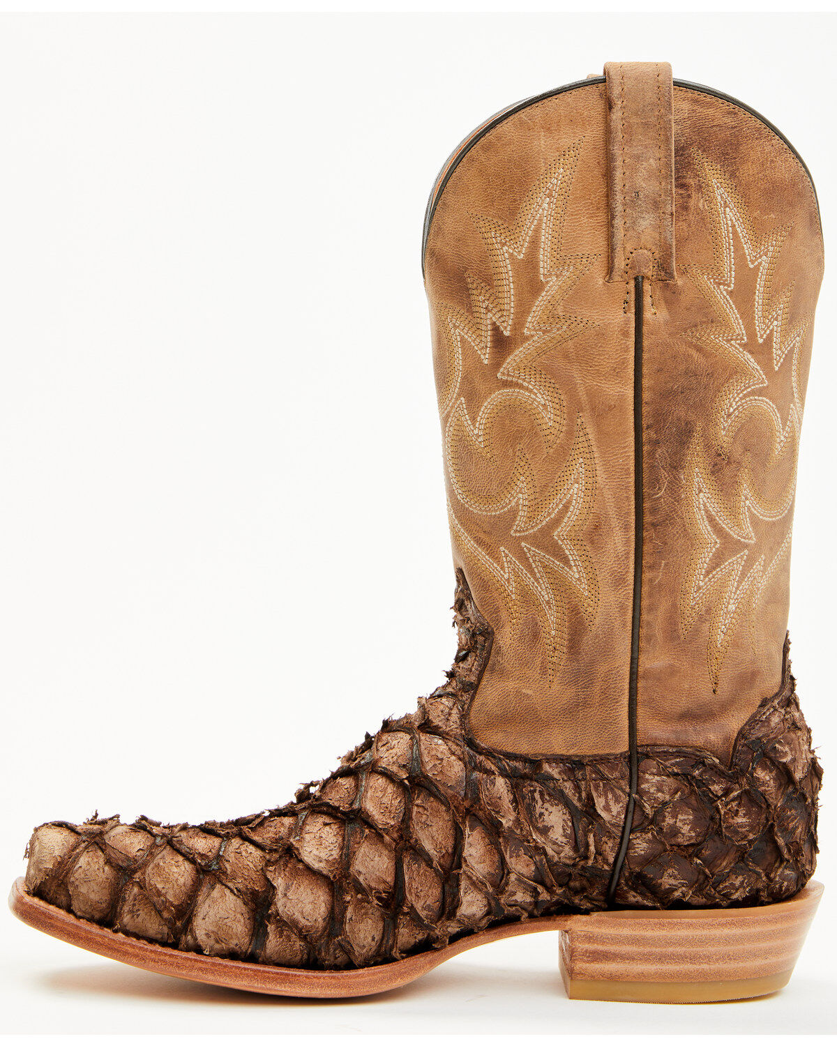 Product Name:  Cody James Men's Vaqueras Exotic Pirarucu Western Boots - Square Toe