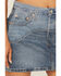 Image #2 - Levi's Women's Icon Medium Wash Two-Tone Denim Western Mini Skirt, Blue, hi-res