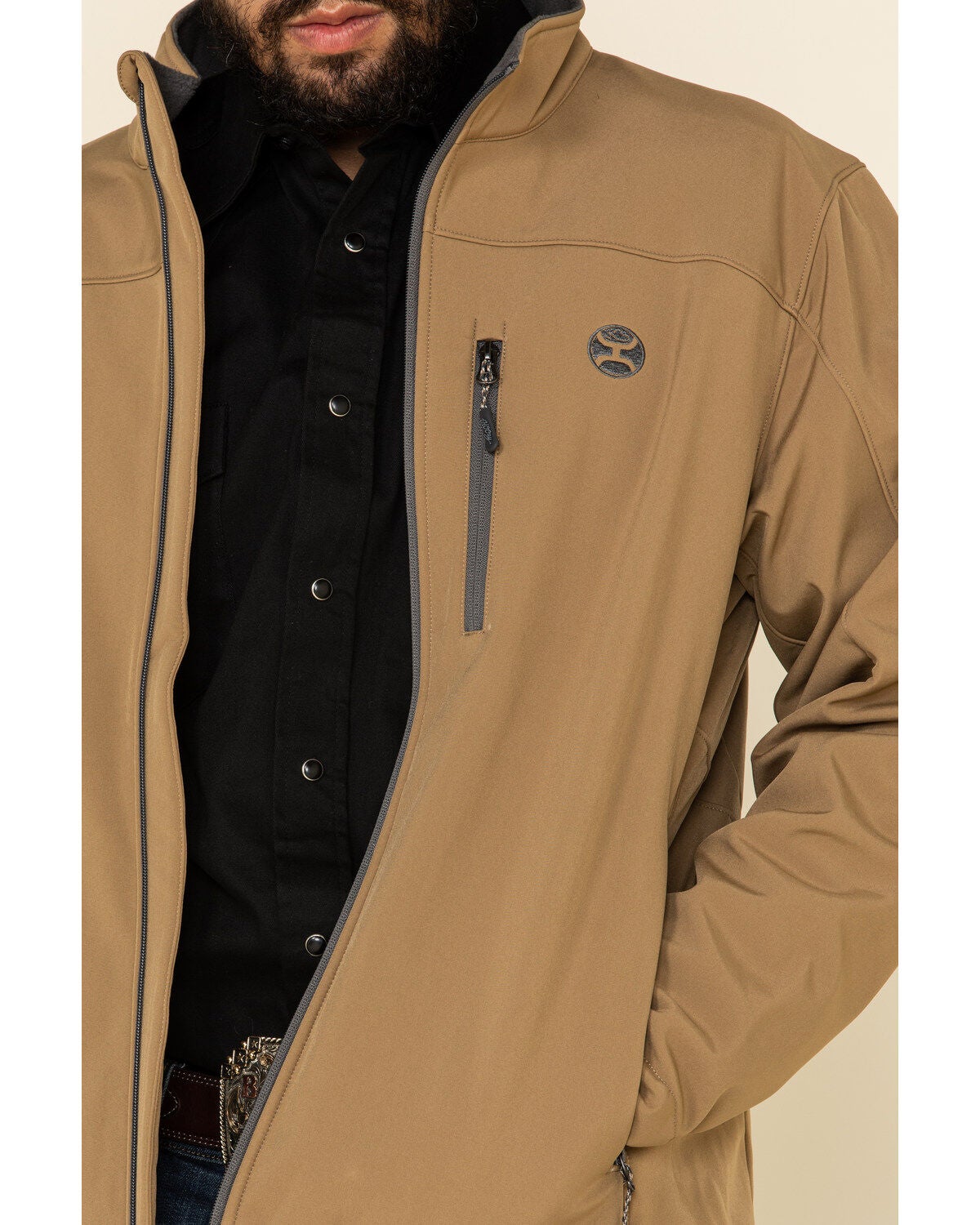 tan softshell jacket