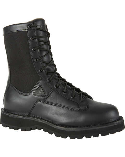 Rocky Men's Portland Lace-to-Toe Duty Boots, Black, hi-res