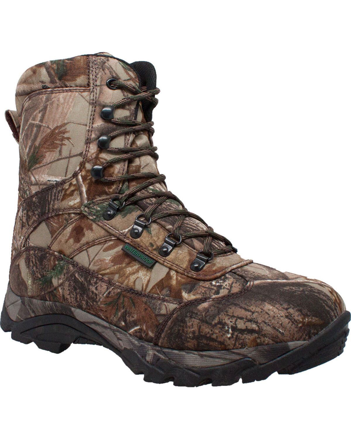 Image #1 - Ad Tec Men's 10" Real Tree Camo Waterproof 800G Hunting Boots, , hi-res