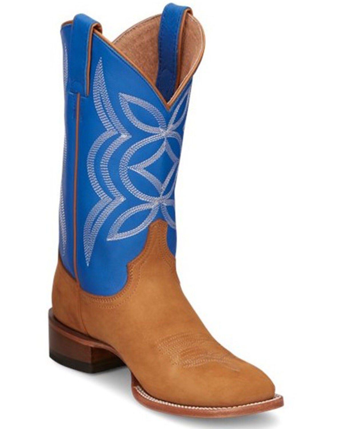 Justin Women's Hayes Jewel Western Boots - Broad Square Toe, Tan, hi-res