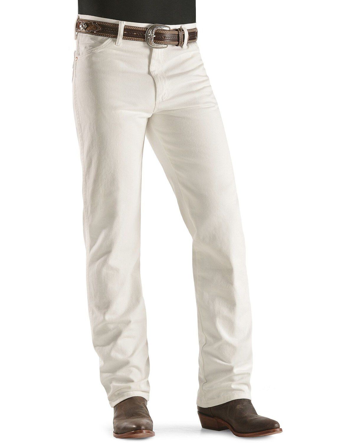 Image #2 - Wrangler Men's Slim Fit 936 Cowboy Cut Jeans, White, hi-res