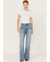 Image #1 - Wrangler Women's Westward High Rise Bootcut Jeans, Light Wash, hi-res