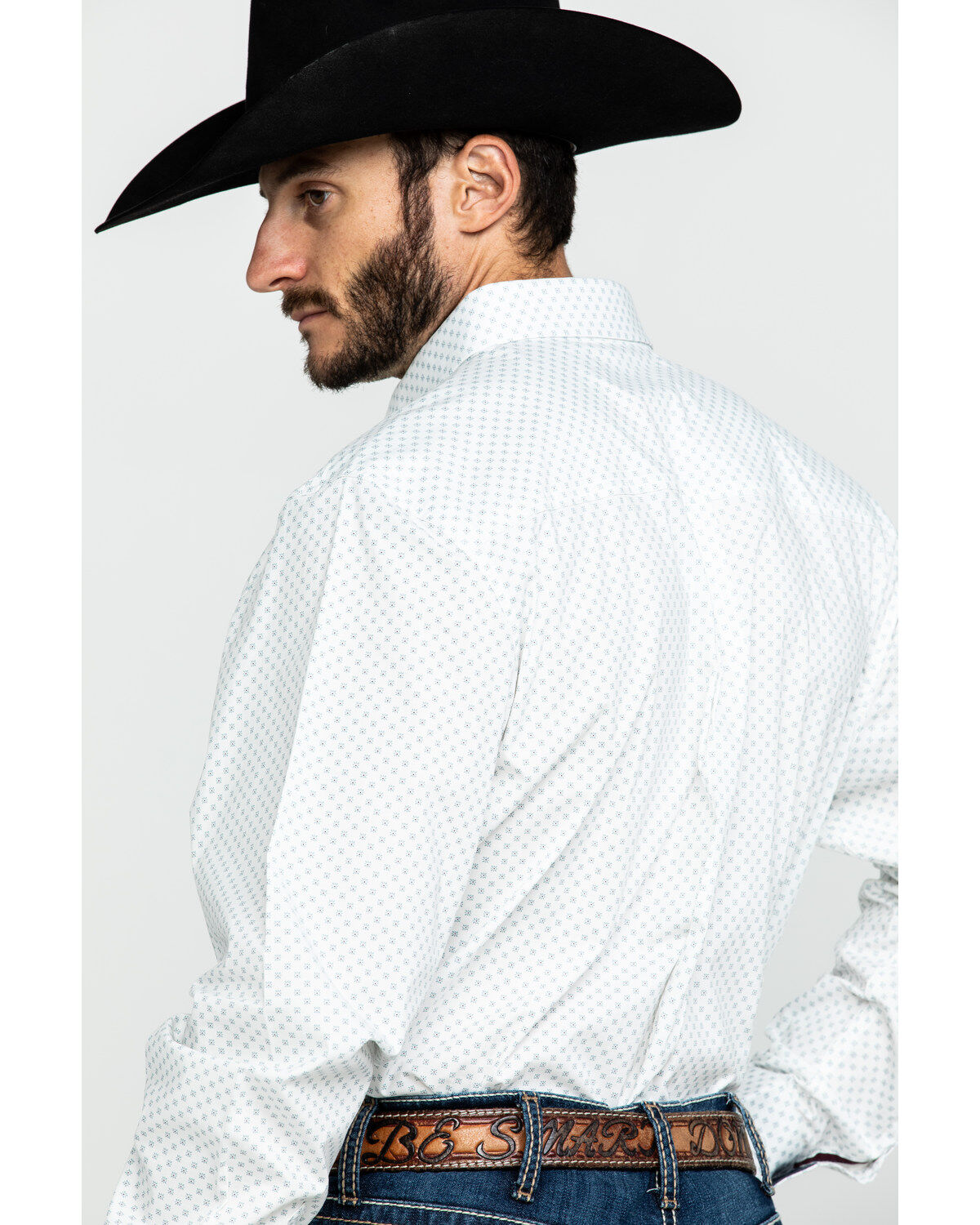 Image #5 - Cody James Core Men's Mayflower Floral Geo Print Long Sleeve Western Shirt, , hi-res