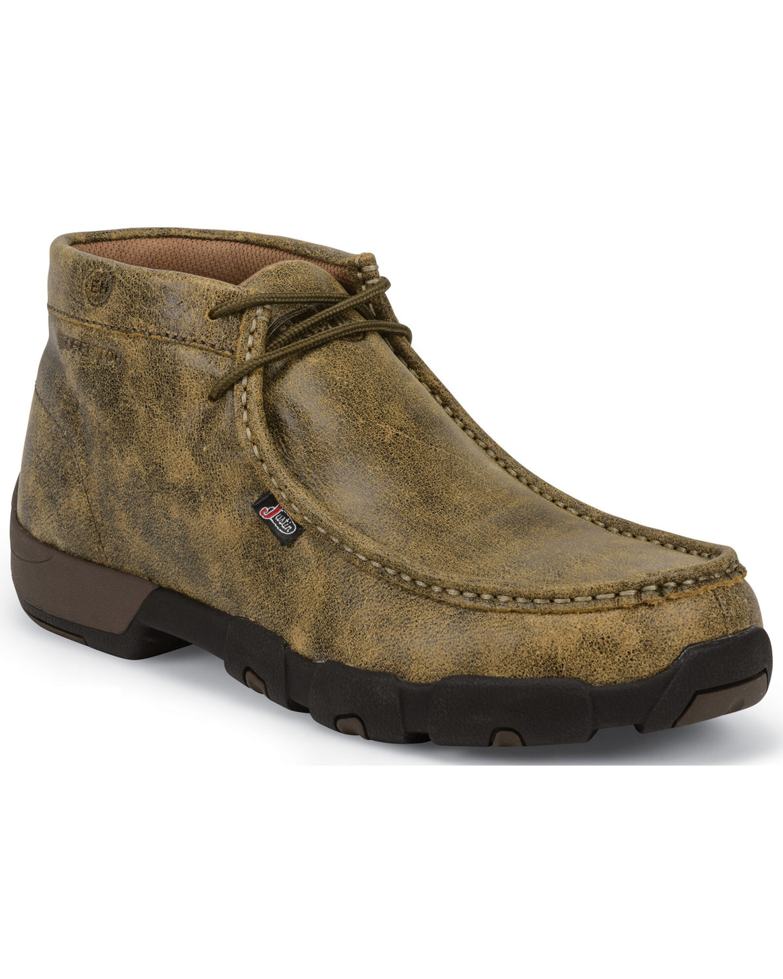 Justin driving mocs steel sale toe