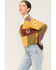 Cleo + Wolf Women's Patchwork Floral Knit Sweater, Gold, hi-res