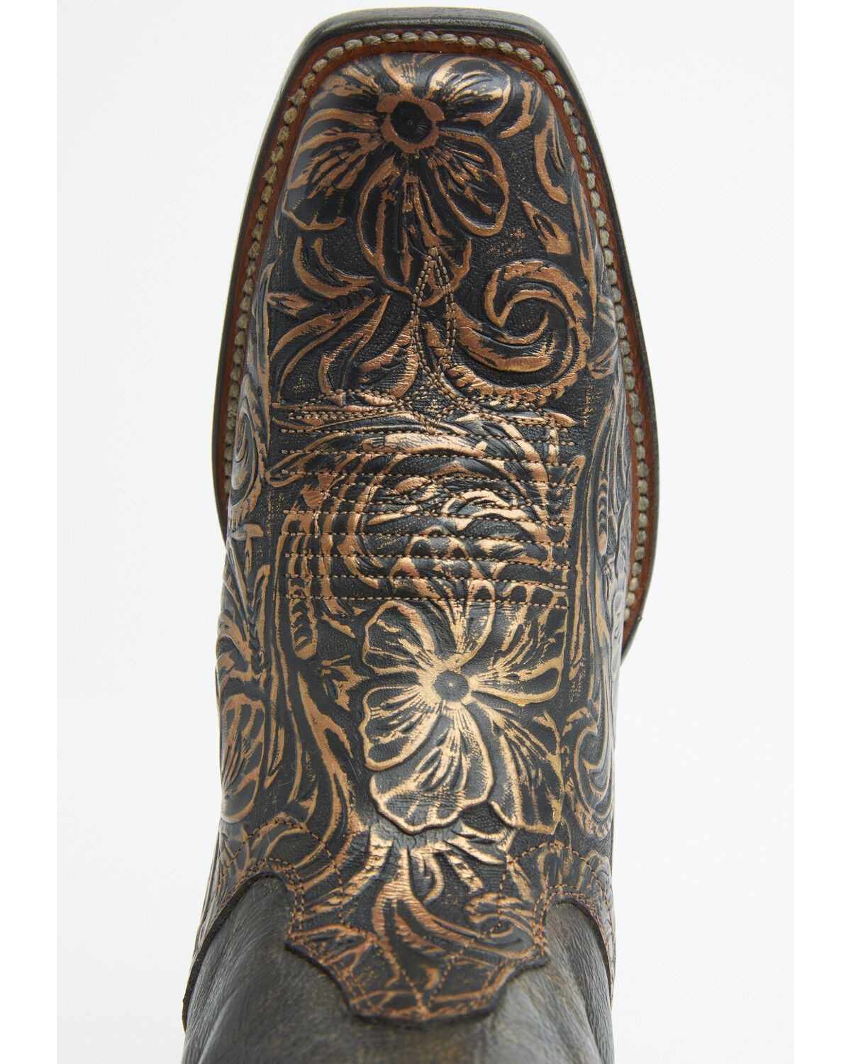 Image #6 - Shyanne Women's Winona Embossed Western Boots - Square Toe, Bronze, hi-res