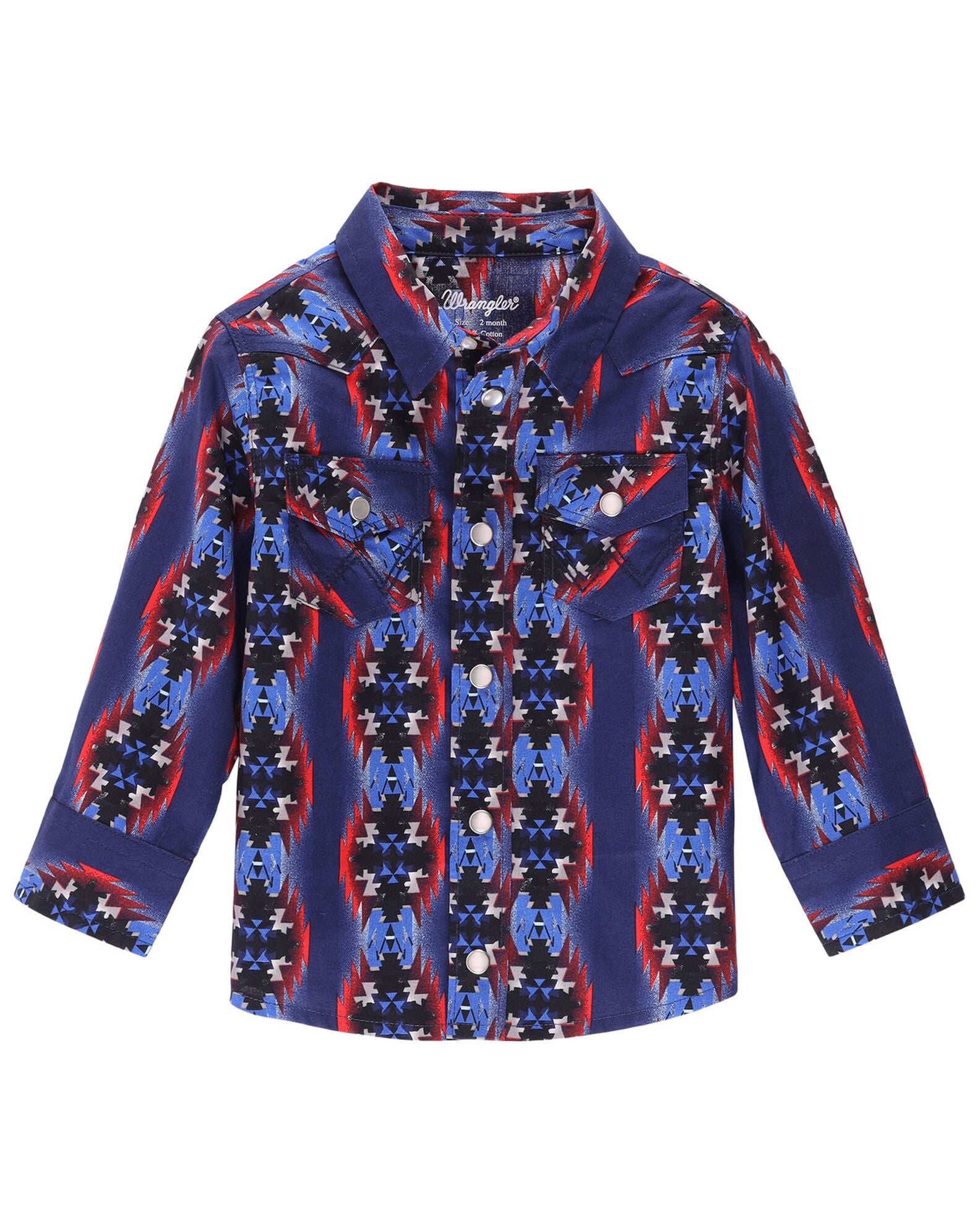 Men's Wrangler Checotah® Long Sleeve Western Snap Printed Shirt-Brown Rose Window