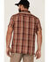 Image #4 - Columbia Men's Lakeside Trail Large Plaid Short Sleeve Button Down Western Shirt , Brown, hi-res