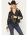 Image #1 - Stoosh Women's Embellished Faux Leather Jacket, Black, hi-res