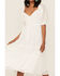Image #4 - En Creme Women's Lace Tiered 3/4 Sleeve Midi Dress, Off White, hi-res