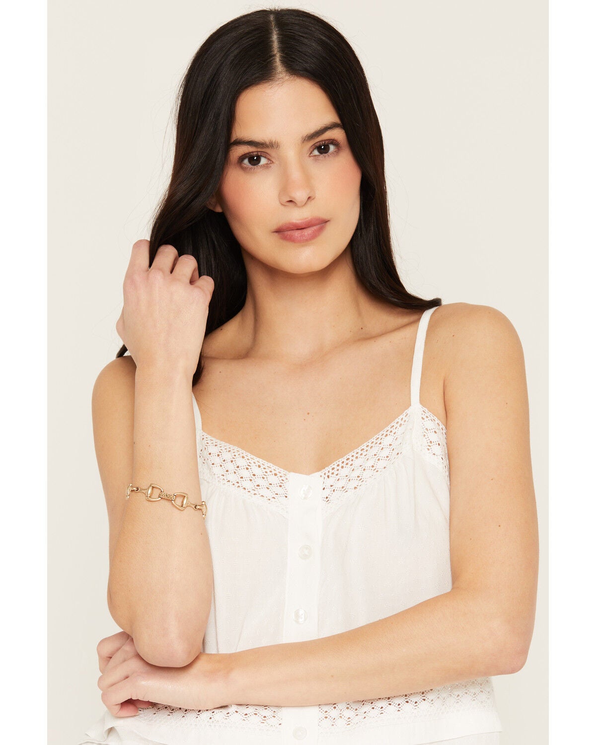 Lainey Wilson Women's Horse Bit Chain Link Bracelet, Gold, hi-res