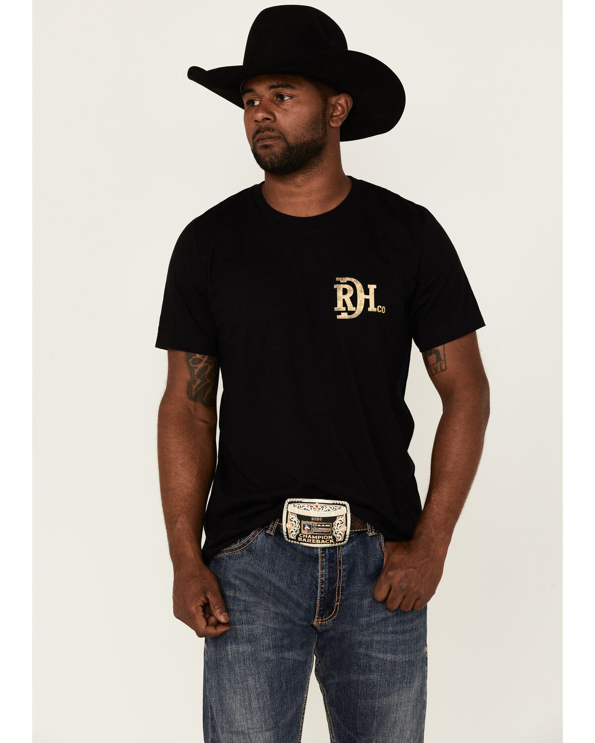 Image #1 - Red Dirt Hat Co. Men's Chupacabra Trackers Graphic T-Shirt, Black, hi-res
