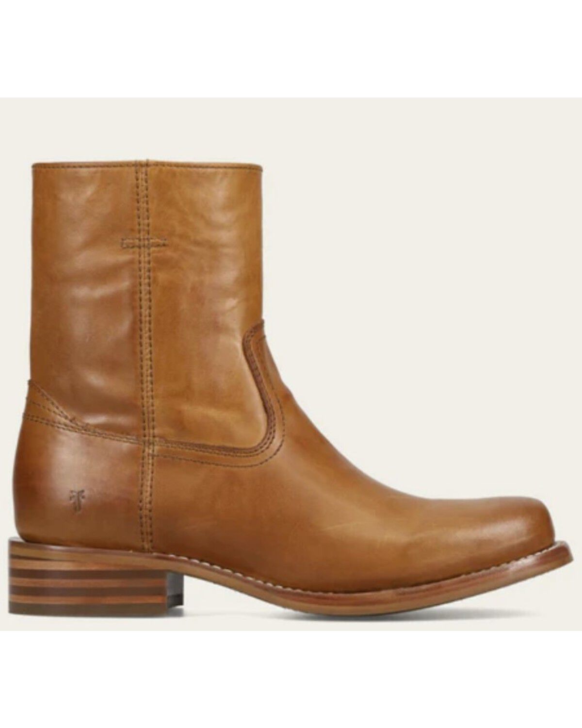 Image #1 - Frye Men's Campus Inside Zip Ankle Boots - Round Toe, Saddle, hi-res