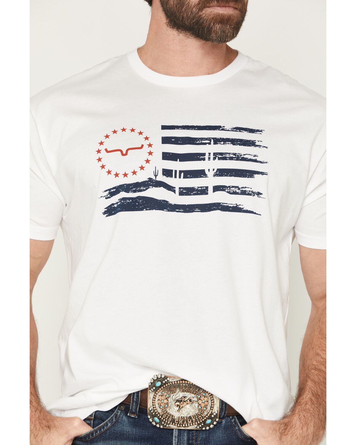 Image #3 - Kimes Ranch Men's Faded Glory Patriotic Short Sleeve Graphic T-Shirt, White, hi-res