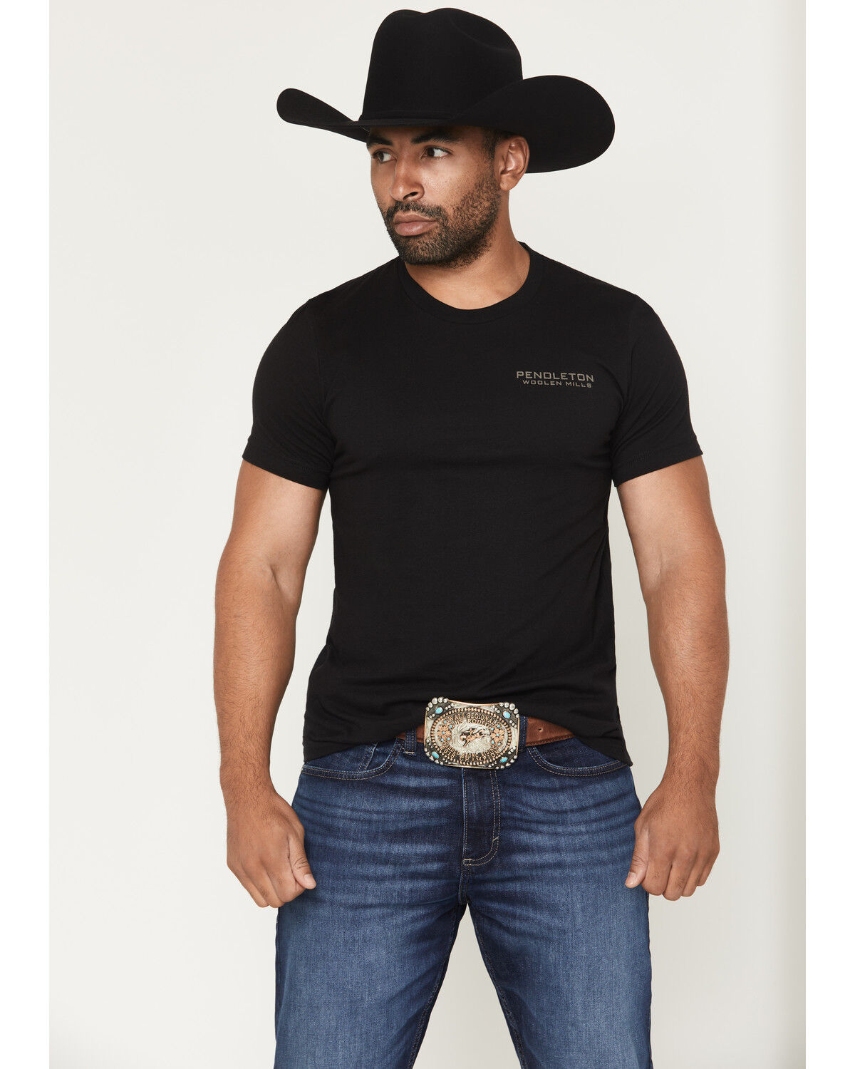 Image #2 - Pendleton Men's Harding Ombre Short Sleeve Graphic T-Shirt, Black, hi-res
