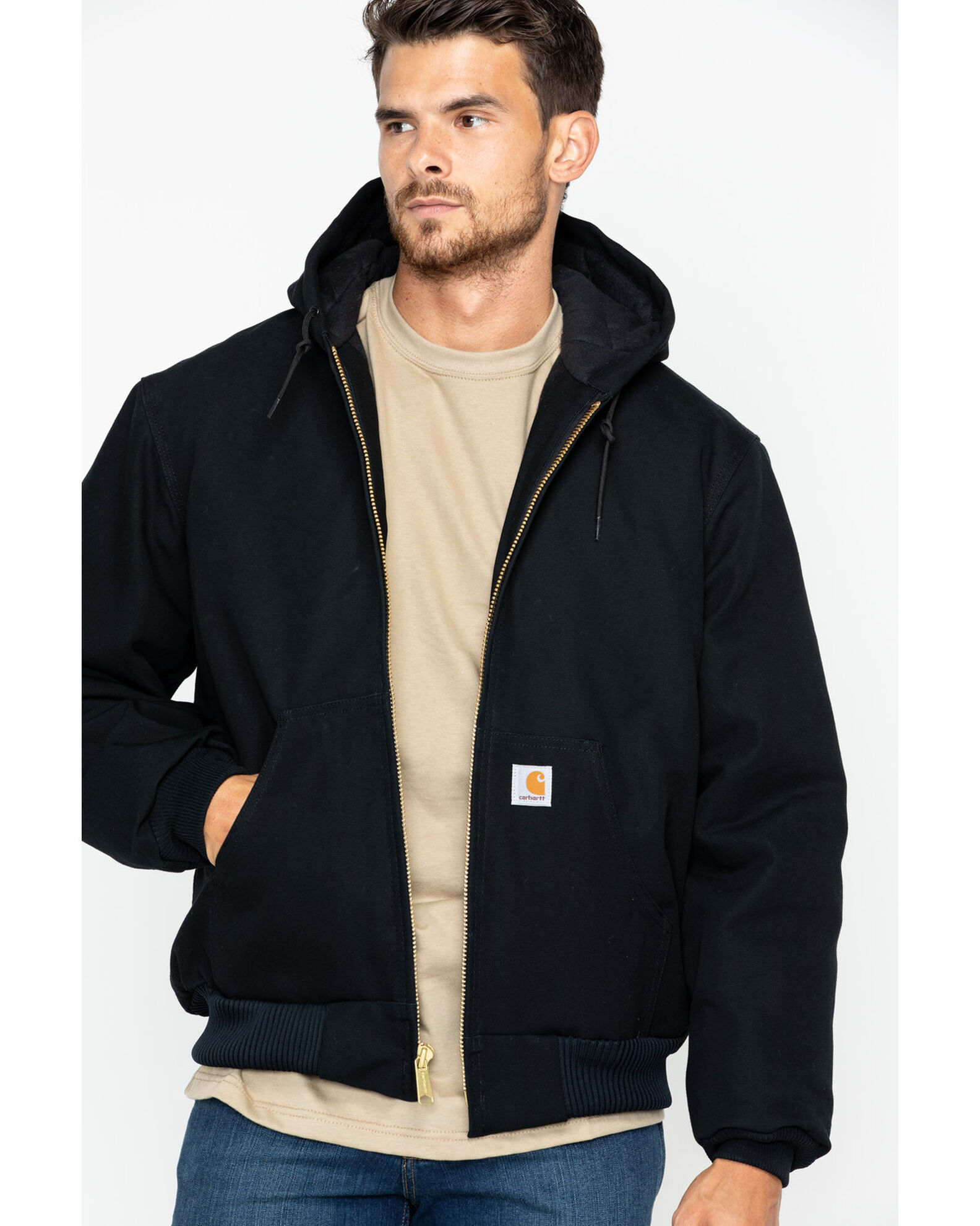 Carhartt Duck Active Men's Jacket, Black : : Fashion