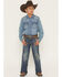 Image #1 - Cody James Boys' Texas Dark Wash Relaxed Bootcut Stretch Denim Jeans, Dark Wash, hi-res
