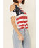 Image #3 - Shyanne Women's Flag Cold Shoulder Tie-Up Top  , , hi-res