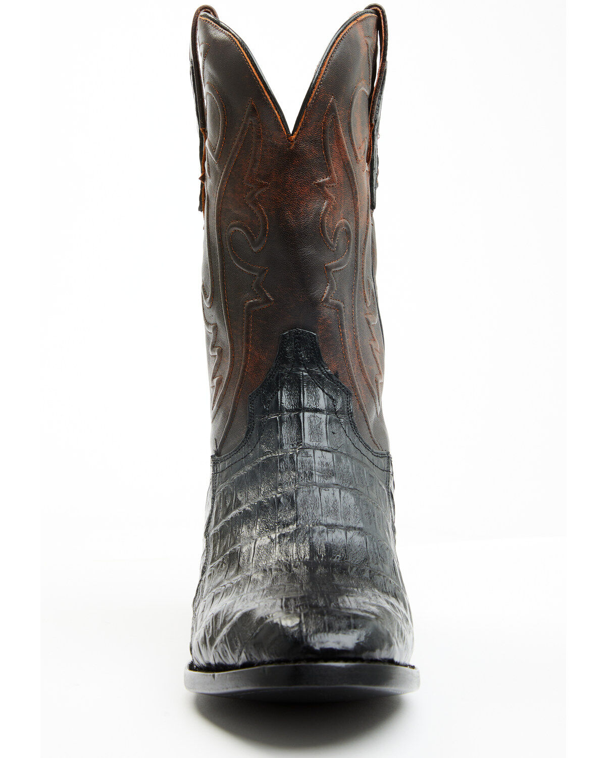 Image #4 - Dan Post Men's Exotic Caiman 12" Western Boots - Round Toe, Black, hi-res
