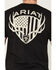Image #4 - Ariat Men's Euromount Patriot Short Sleeve Graphic T-Shirt, Black, hi-res