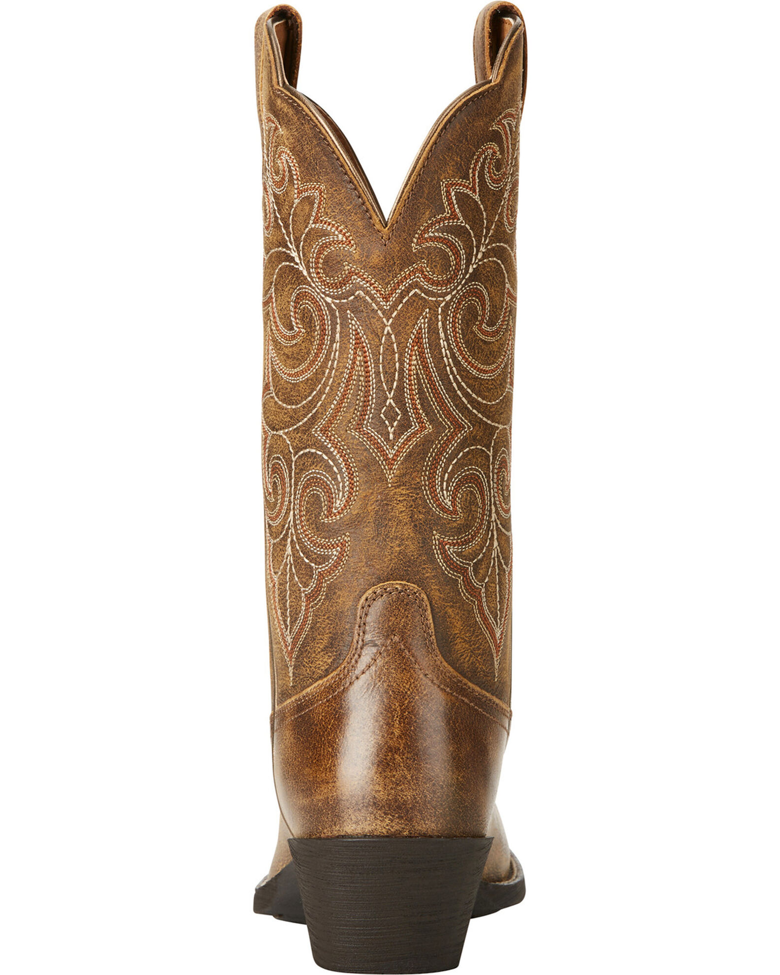 Women s Ariat Round Up Square Toe Boots Adult Size 9 B Vintage Bomber Full Grain Leather