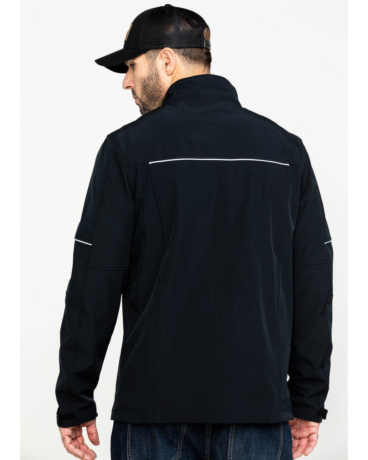 Image #2 - Hawx Men's Reflective Polar Fleece Moto Work Jacket, , hi-res