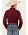 Image #4 - Ariat Boys' Solid Logo Team Long Sleeve Button-Down Western Shirt , Burgundy, hi-res