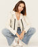 Image #1 - Shyanne Women's Embroidered Stripe Frayed Shacket , , hi-res