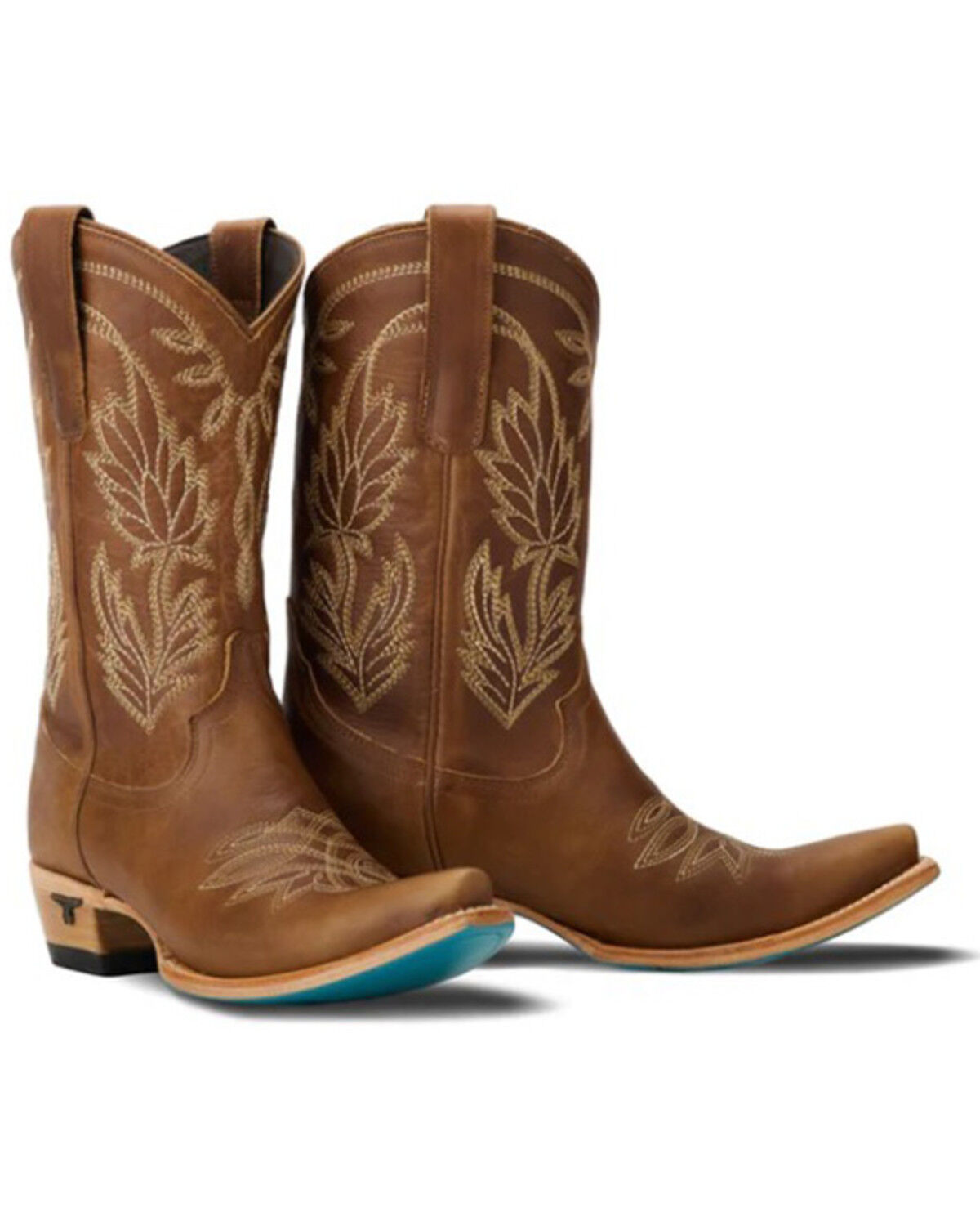 Image #1 - Lane Women's Sandaga Midi Western Boots - Snip Toe, Brown, hi-res