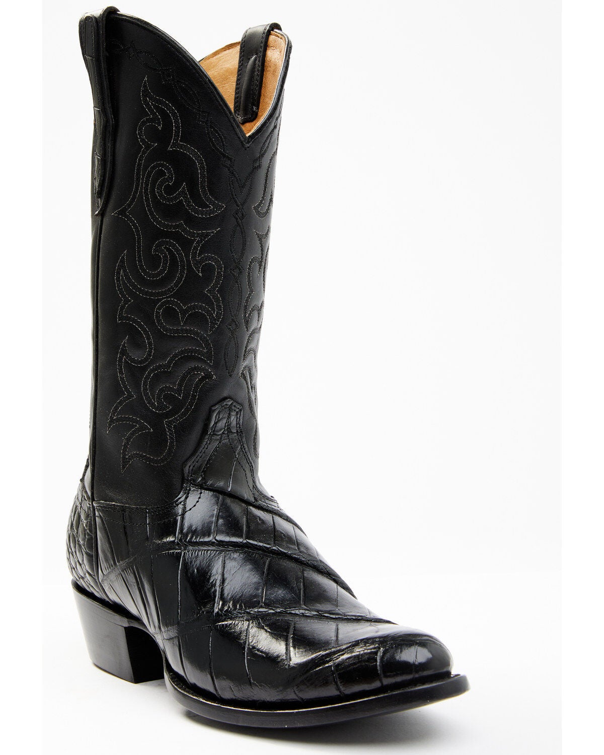 Cody James Men's Exotic American Alligator Western Boots - Round Toe, Black, hi-res