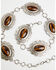 Image #3 - Shyanne Women's Ainsley Floral Tiger Eye Concho Chain Belt, Silver, hi-res
