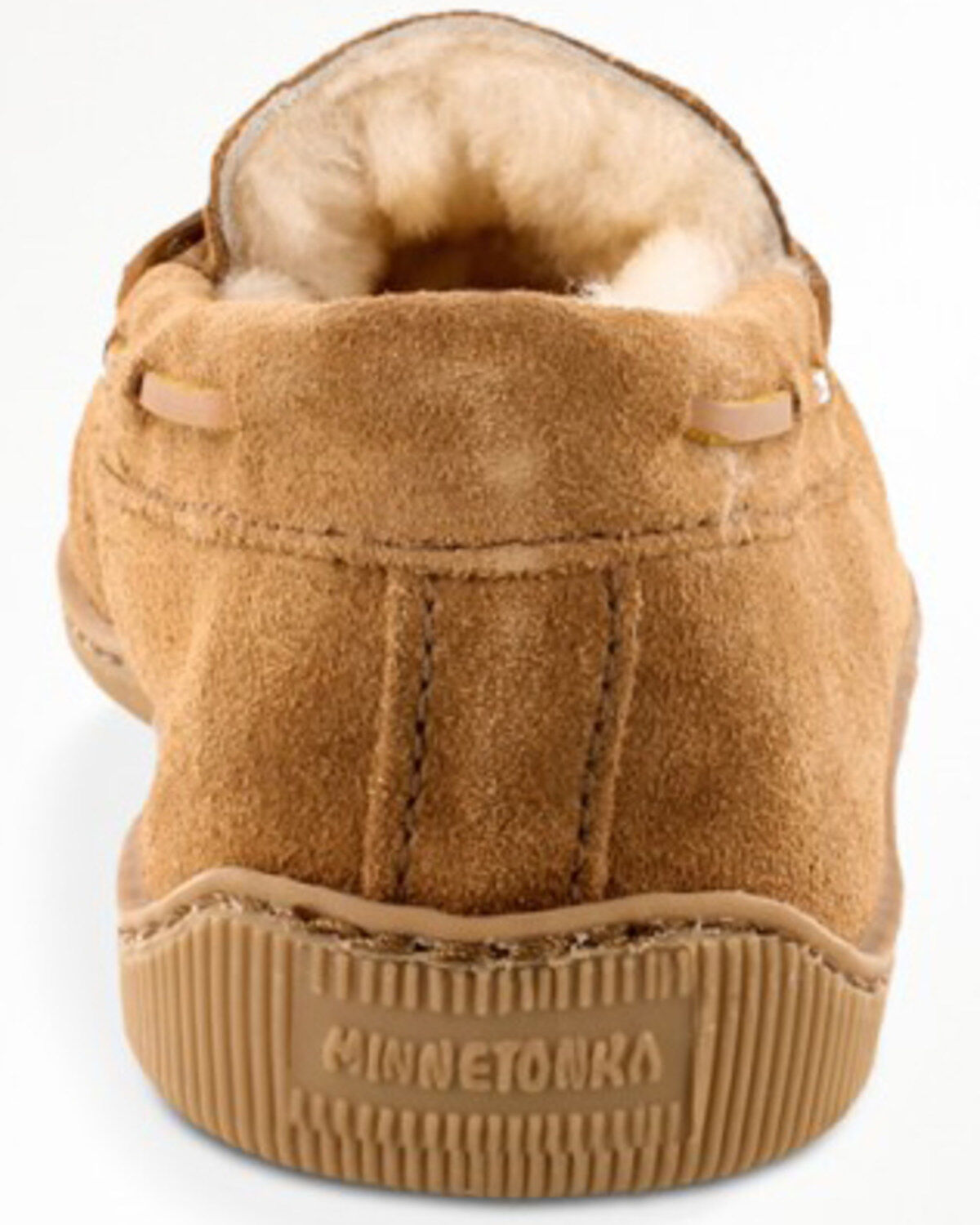 Image #5 - Minnetonka Men's Sheepskin Hardsole Moccasins, Tan, hi-res