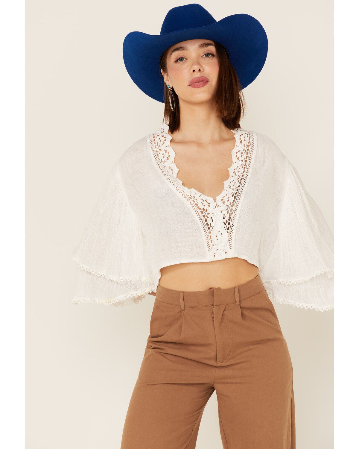 Jen's Pirate Booty Women's Halogen Top, White, hi-res