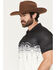 Image #2 - RANK 45® Men's Elko Southwestern Border Print Short Sleeve Button-Down Polo Shirt, Black, hi-res