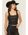 Image #1 - Idyllwind Women's Oxford Lace-Up Cropped Bustier, Black, hi-res