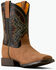 Image #1 - Ariat Boys' Hybrid Rancher Performance Western Boots - Broad Square Toe, Brown, hi-res