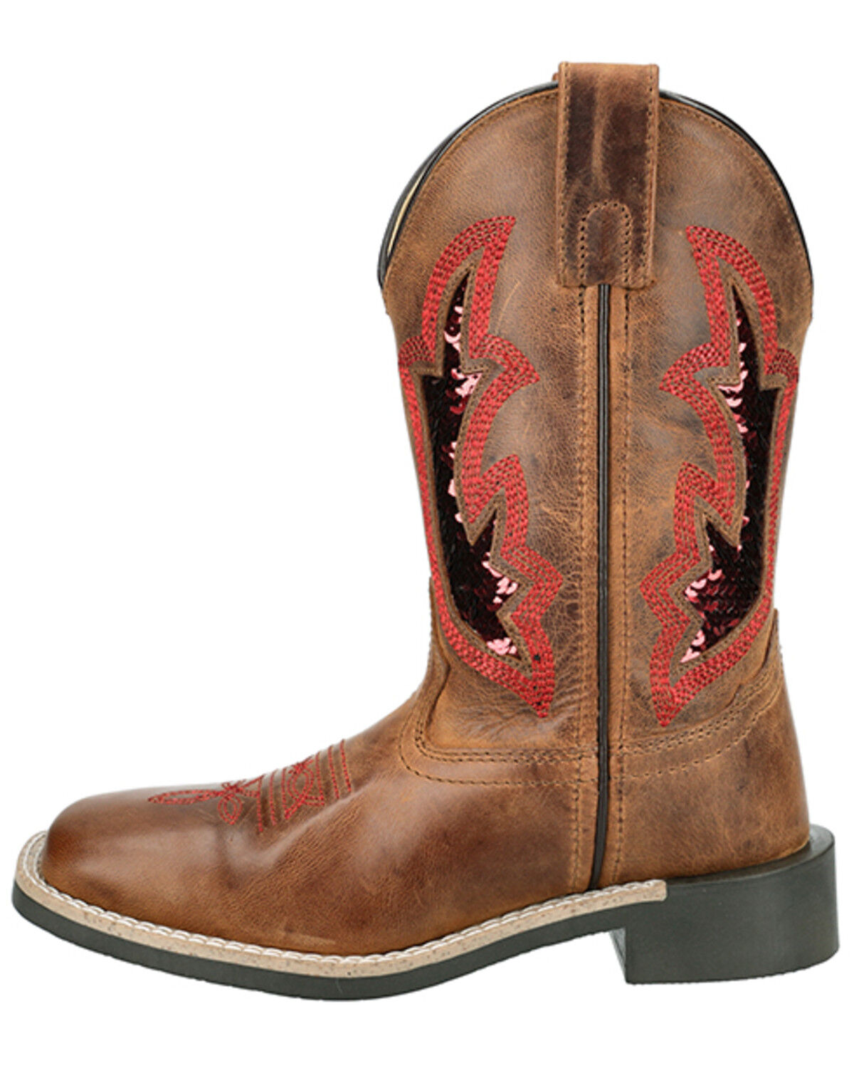 Image #3 - Smoky Mountain Girls' Nevada Western Boots - Broad Square Toe, Brown, hi-res