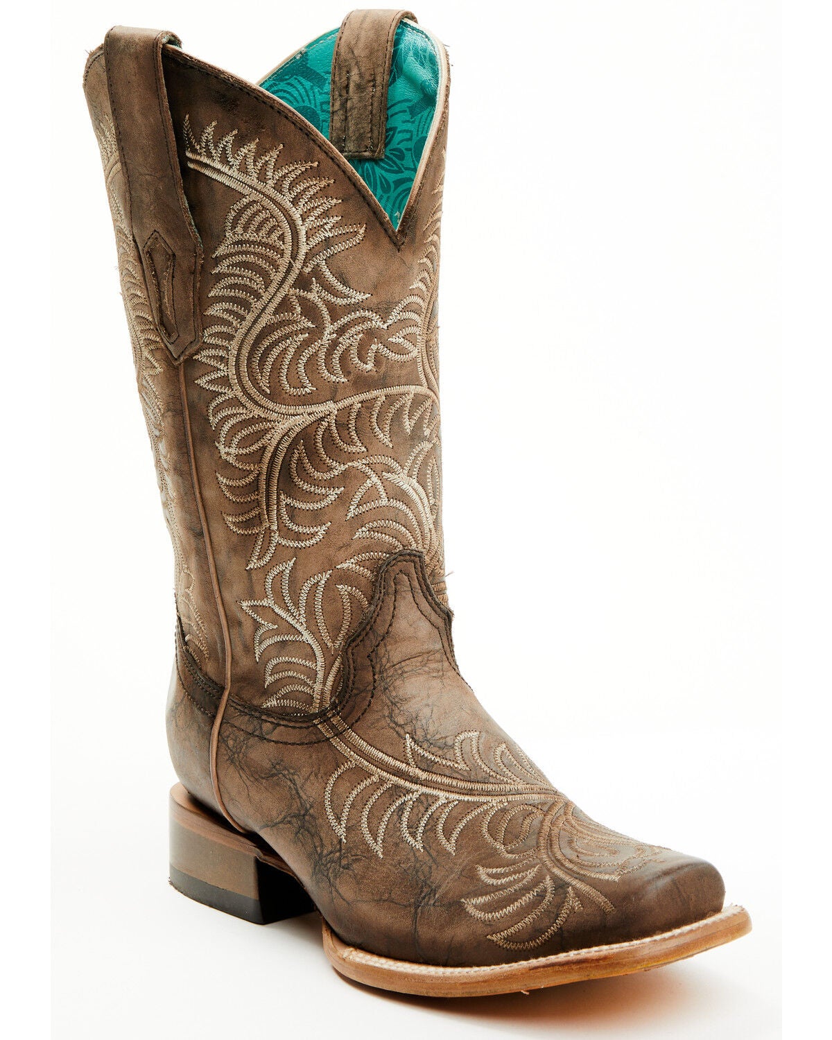 Corral Women's Embroidered Western Boots - Square Toe, Brown, hi-res