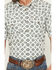Image #3 - Gibson Trading Co Men's Time Warp Medallion Print Short Sleeve Snap Western Shirt - Tall, Ivory, hi-res