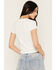 Image #4 - Blended Women's Americana Star Embroidered Short Sleeve Baby Tee, White, hi-res