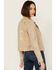 Image #1 - Mauritius Leather Women's Christy Star Zip-Front Moto Leather Jacket, Off White, hi-res